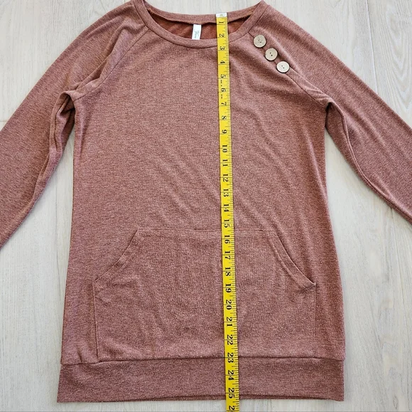 Women's Brown Tunic Fall top - Picture 5 of 7